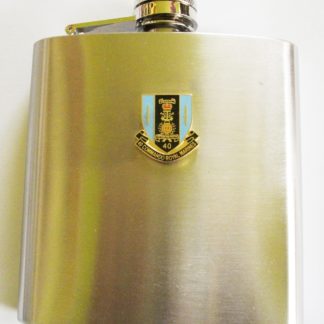 40 COMMANDO SHIELD or DAGGER ROYAL MARINES HIP FLASK IN STAINLESS OR LEATHERETTE