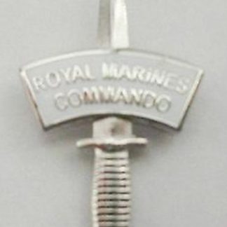 42 COMMANDO ROYAL MARINES DAGGER GOLD or SILVER LAPEL PIN QUALITY ITEM 2 VARIATIONS - Silver