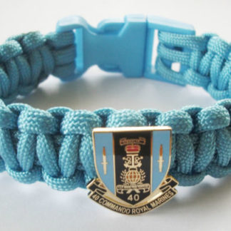 40 COMMANDO SHEILD ROYAL MARINES PARACORD WRISTBAND