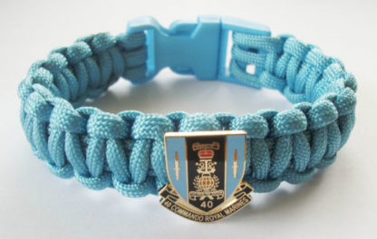 40 COMMANDO SHEILD ROYAL MARINES PARACORD WRISTBAND