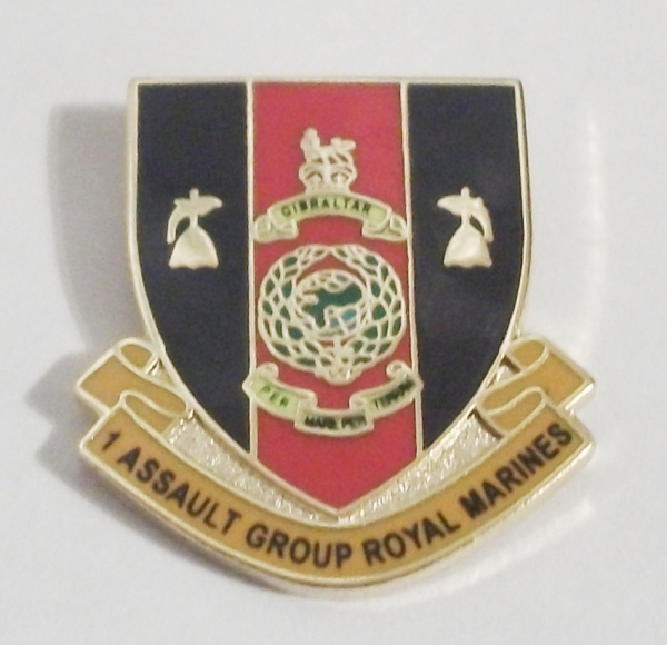 1 Assault Group Royal Marines Shield lapel pin badge 