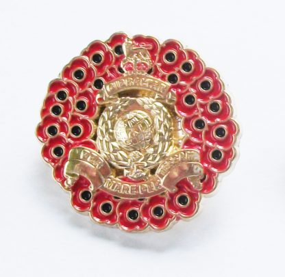 ROYAL MARINES COMMANDO GLOBE & LAUREL POPPY WREATH  2 Gold or Silver Unique - Image 4