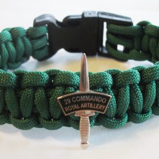 29 COMMANDO ROYAL ARTILLERY SHIELD OR DAGGER BADGE BRITISH ARMY PARACORD WRISTBAND QUALITY PRODUCT HANDMADE 2 VERSIONS