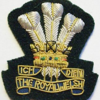 ROYAL WELSH REGIMENT GOLD WIRE BLAZER BADGE