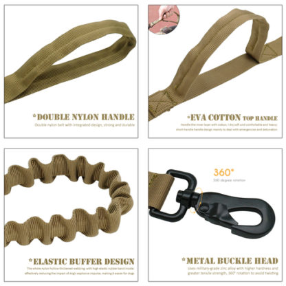 Military Dog Leads Nylon Tactical No Pull Bungee Great Product Quality - Image 2
