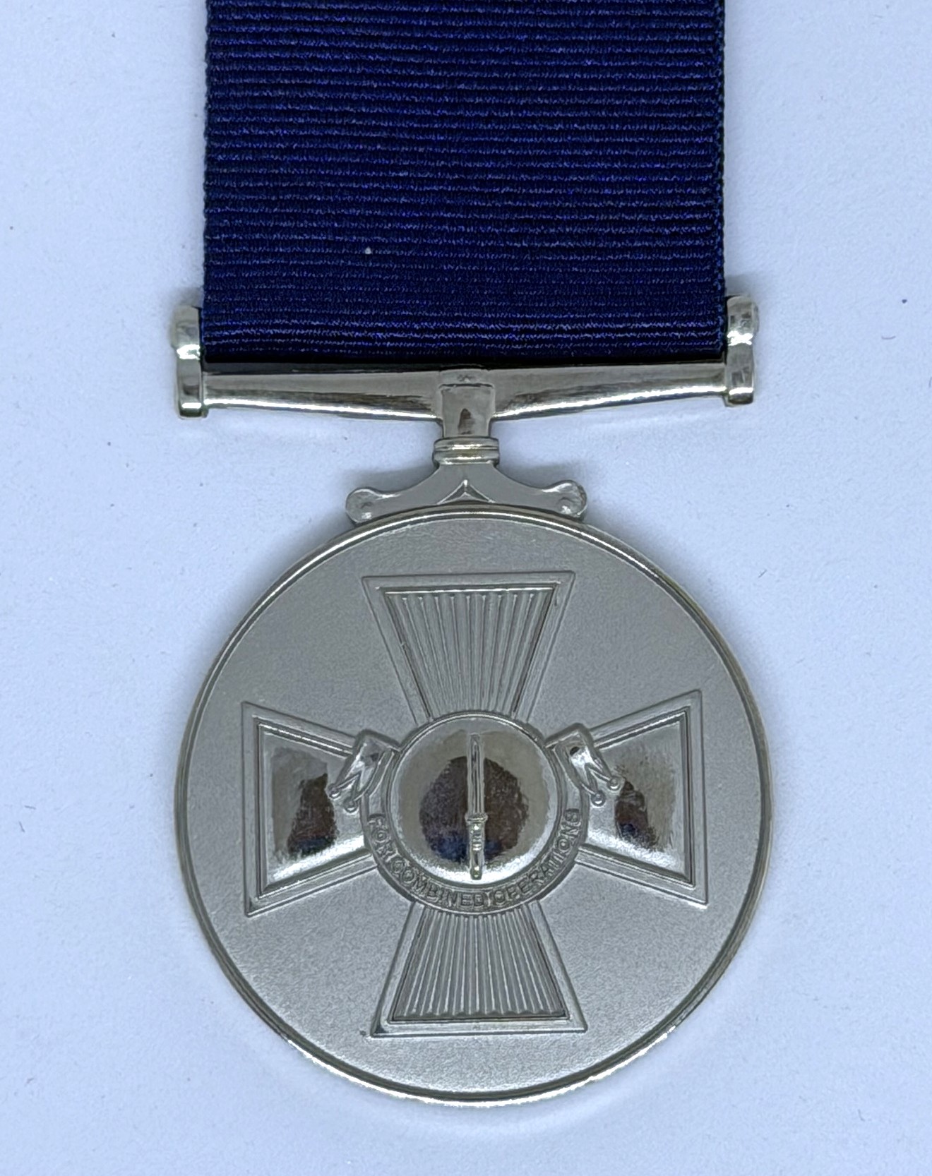 Combined Operations Medal with navy blue ribbon