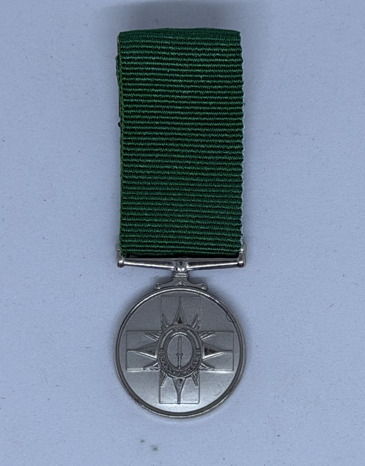Commando Service Medal with dark green ribbon