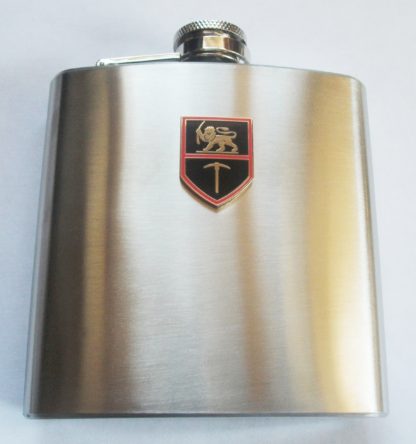 RHODESIAN ARMY HIP FLASK IN STAINLESS STEEL QUALITY ITEM GREAT GIFT