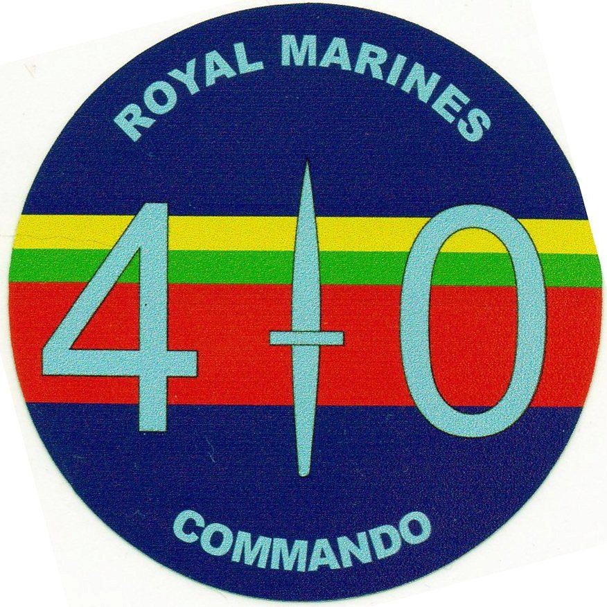 Royal Marines car bumper stickers with various military slogans