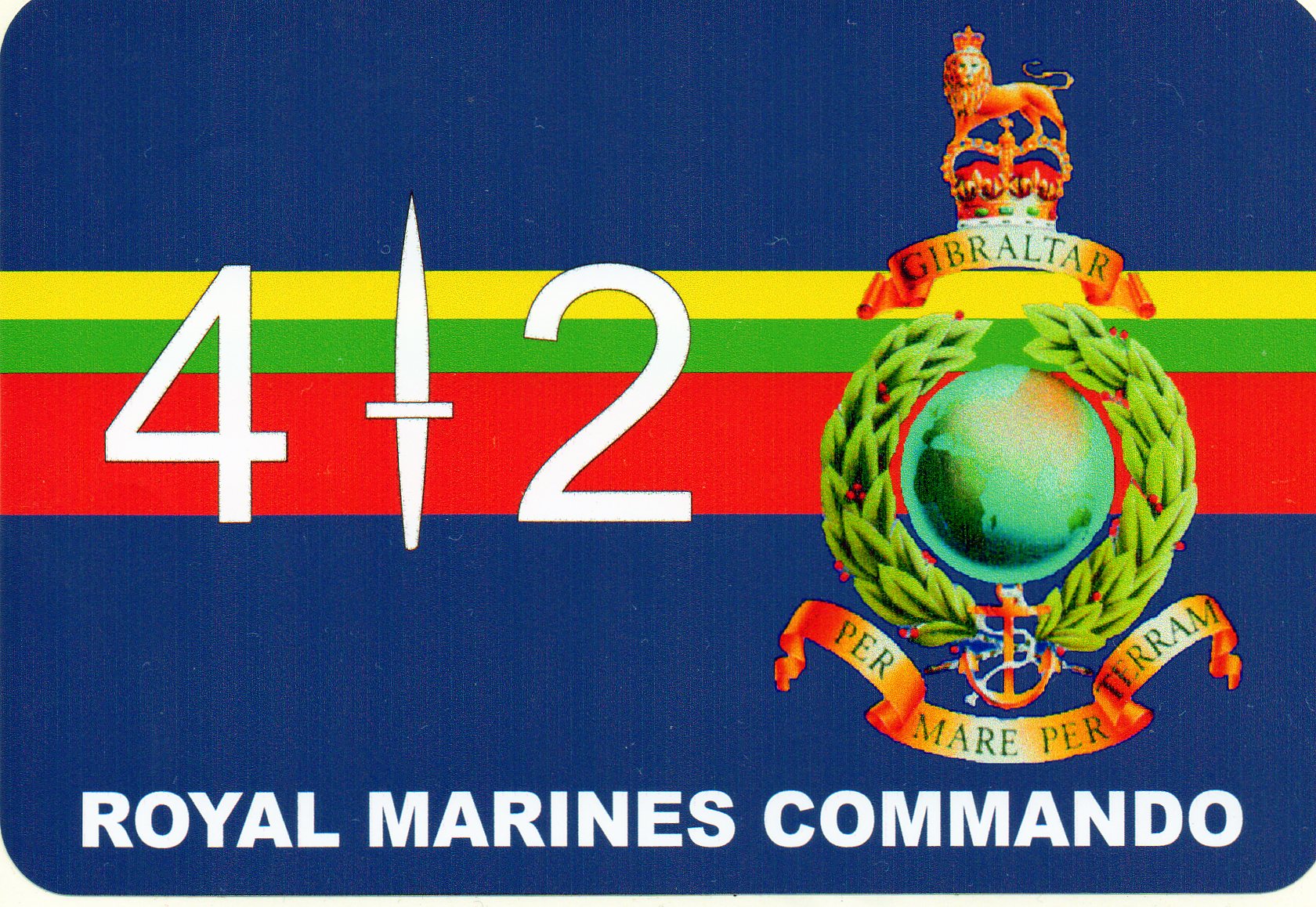 Royal Marines car bumper stickers with various military slogans