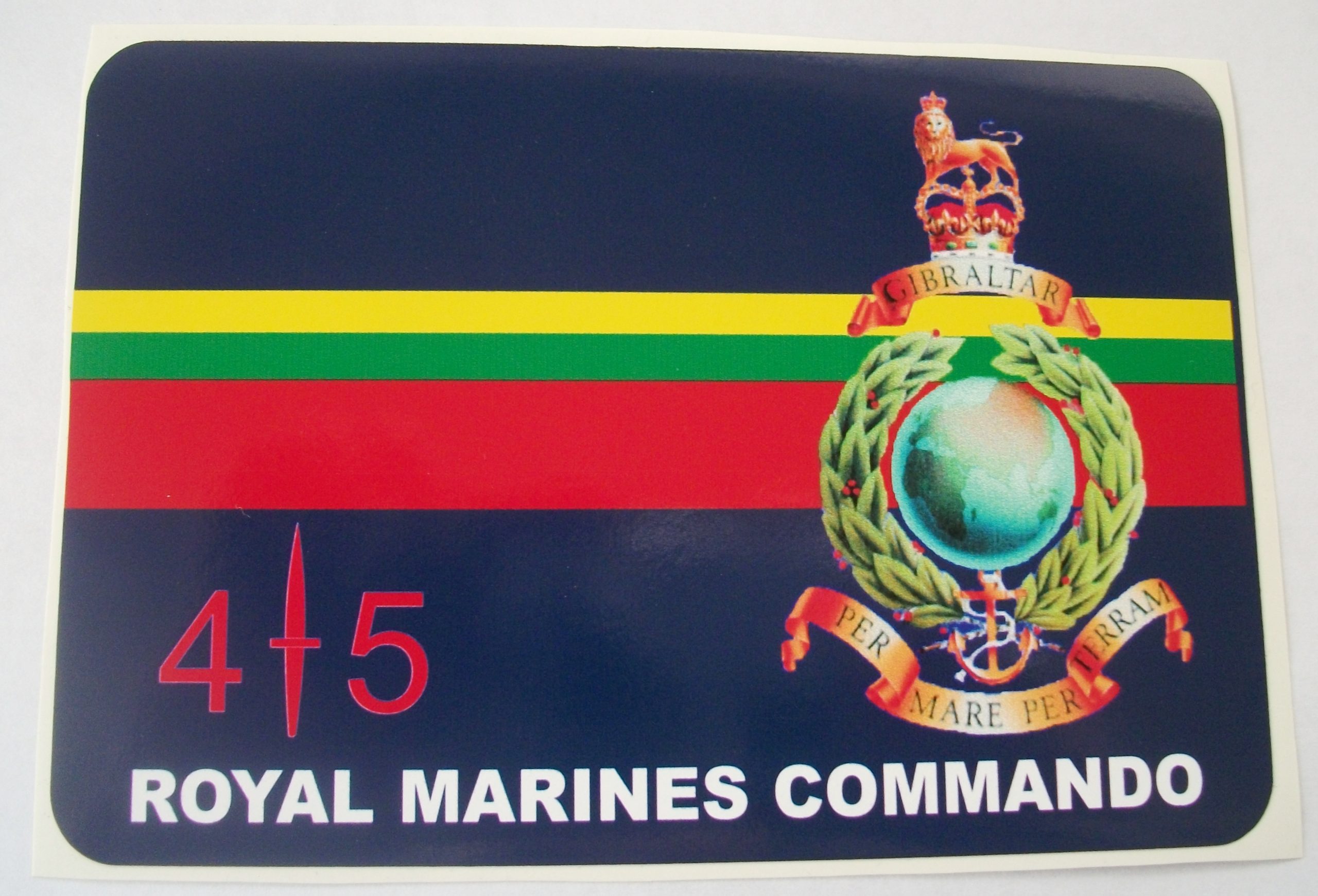 Royal Marines car bumper stickers with various military slogans
