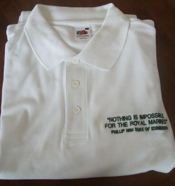 NOTHING IS IMPOSSIBLE FOR THE ROYAL MARINES WHITE POLO SHIRT - Fisher ...