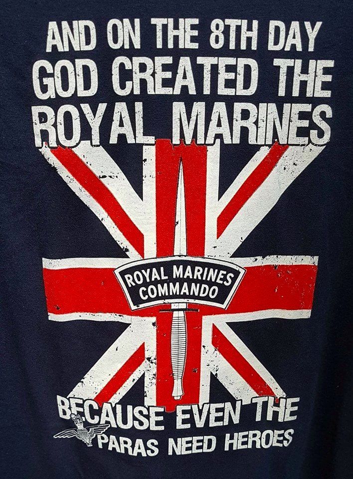 Royal Marines car bumper stickers with various military slogans