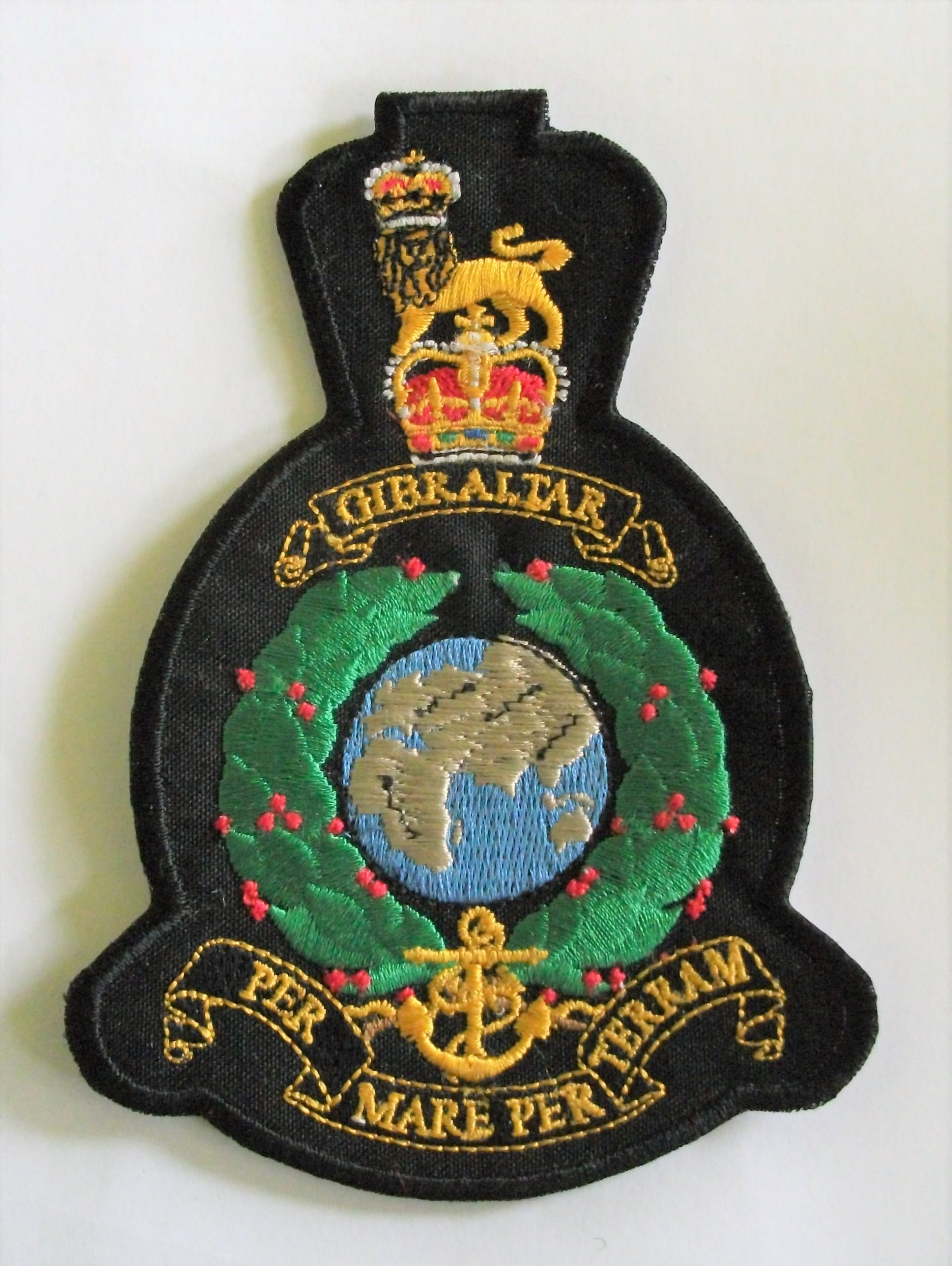 Royal Marines Globe and Laurel embroidered blazer badges