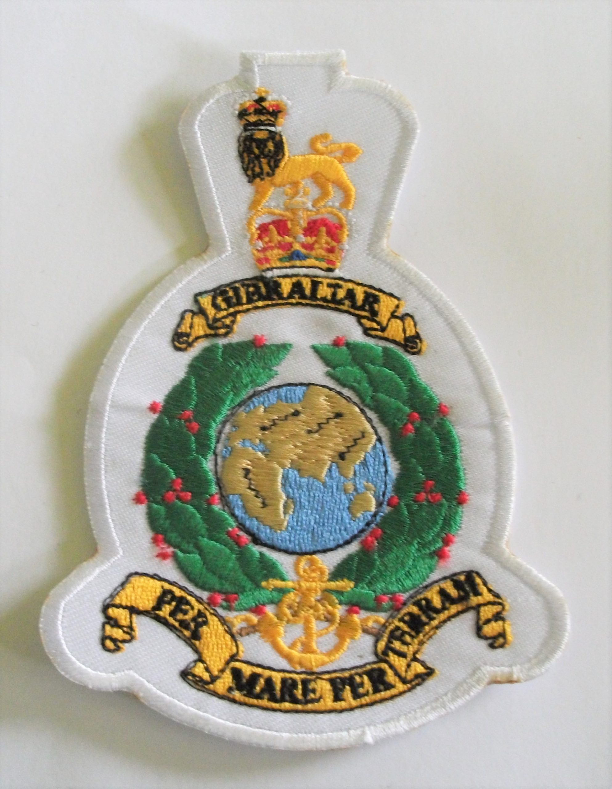 Royal Marines Globe and Laurel embroidered blazer badges