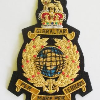 Royal Marines Globe and Laurel embroidered blazer badges