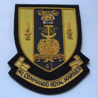 41 COMMANDO ROYAL MARINES GOLDWIRE BLAZER BADGE